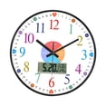 thumbnail image 2 of Reloj de pared infantil, silencioso y colorido, redondo, de 30 cm, para dormitorio o aula escolar. Estilo B, 2 of 9