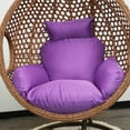 thumbnail image 2 of SK CHUMRA Egg Chair Cushion Hanging Basket Chair Pads Wicker Rattan Hanging Seat Cushion Nonslip Soft Headrest & Armrest Outdoor Porch Backyard UV Resistant Patio Hammock Swing Cushions (Purple), 2 of 5