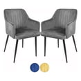 thumbnail image 1 of Set 2 Sillas Comedor Sillones Terciopelo Acolchadas Modernas, 1 of 5
