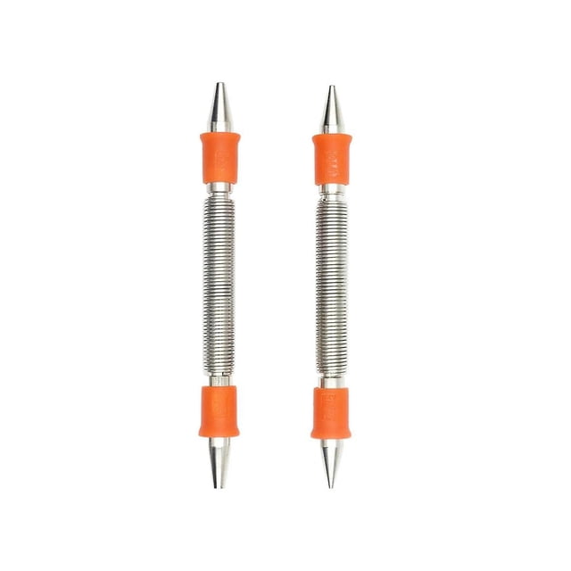 2pcs Spring Tool Set 1/32in, 1/16in, 3/32in, 1/8in Nail Punch, Spring Loaded Rivet Removal Set For silverorange
