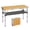 Wooden Pattern, variant on HarmonyStrings Small Folding Table Portable 3FT Aluminum Foldable Camping Table for Picnic Card Table with 3 Adjustable Height & Carry Handle for Outdoor Indoor Hiking Camp BBQ Beach-White