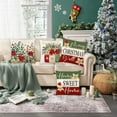 thumbnail image 2 of Xuniizn Christmas Pillow Covers 18x18 inch Set of 4 Xmas Decorations Soft Plush Faux Fur Wool Christmas Throw Pillow Cases Winter Holiday Decor for Sofa Living Room, 2 of 7