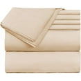thumbnail image 7 of Hearth & Harbor 6-Piece 1800 Thread Count Cream Microfiber Bed Sheet Set King –Wrinkle Resistant, 7 of 7