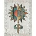 thumbnail image 3 of Fab Funky 15x18 Black Modern Framed Museum Art Print Titled - Distressed Wood Style Nautical Star 1, 3 of 5