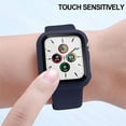 thumbnail image 5 of ALMNVO Silcioen Strap + Case Compatible with Apple Watch Bands 40mm 38mm 44mm 42mm Women Men Screen Protector Tempered Glass Cove With Sport Bracelet Silicone Band for iWatch Series SE 6 5 4 3 2 1, 5 of 8