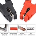 thumbnail image 2 of 2 piezas pinzas de cocodrilo con aislamiento 500a abrazaderas de batería grandes abrazaderas de cocodrilo accesorios de cargador de coche rojo/negro Feliz Sencillez, 2 of 5