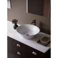 thumbnail image 3 of Karran Quattro QM164 Matte White Acrylic 21 in. Oval Bathroom Vessel Sink with Faucet and drain in Matte Black, 3 of 5