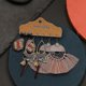 thumbnail image 3 of Juego de pendientes con borlas y conchas huecas y formas geométricas vintage para mujer, 21385-7, 3 of 3