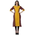 thumbnail image 2 of Moomaya Women's Ethnic Clothing Long Straight Punjabi Kurta For Women Indian Casual Dress, 2 of 6