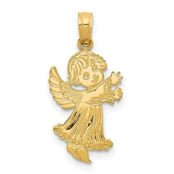 14K Yellow Gold Angel Pendant
