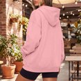 thumbnail image 5 of Resicozy Zip Up Hoodie Women Oversized Y2K Hoodies Casual Long Sleeve Sweatshirts Fall Spring Track Jackets with Pockets 2026 Pink 3XL, 5 of 5
