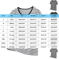 thumbnail image 3 of Mifsaly Women Striped Tee Crew Neck Short Sleeve Summer Tops Casual Loose Fit Lightweight Breathable Blouse Versatile Daily Wear Fashion Shirt XL, 3 of 5