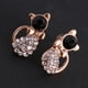 thumbnail image 2 of Pendientes de oreja de gato Fernando Bowknot de lindo gato brillante oro y negro, 2 of 7