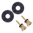 thumbnail image 1 of Botones de metal con pasadores finales y tornillos de montaje para guitarra acústica eléctrica, bajo, oro + negro, 1 of 9