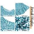 thumbnail image 5 of Fantaslook Dresses for Women Summer Casual Boho Dress Floral Print Ruffle Sleeve Midi Beach Dresses, 5 of 7