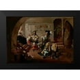 thumbnail image 2 of Duck, Jacob 24x18 Black Modern Framed Museum Art Print Titled - Interior with Soldiers and Women, 2 of 5