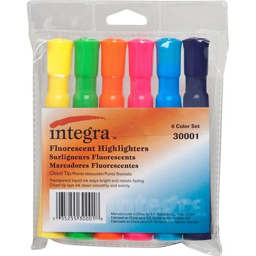 New Integra Chisel Desk Liquid Highlighters,Each