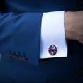 thumbnail image 4 of Valentine's Day Elegant Stainless Steel Silver Shirt Cufflinks for Formal Attire, 4 of 6