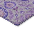 thumbnail image 4 of 8' X 10' Lavender Lilac And Gray Floral Washable Indoor Outdoor Area Rug, 4 of 5