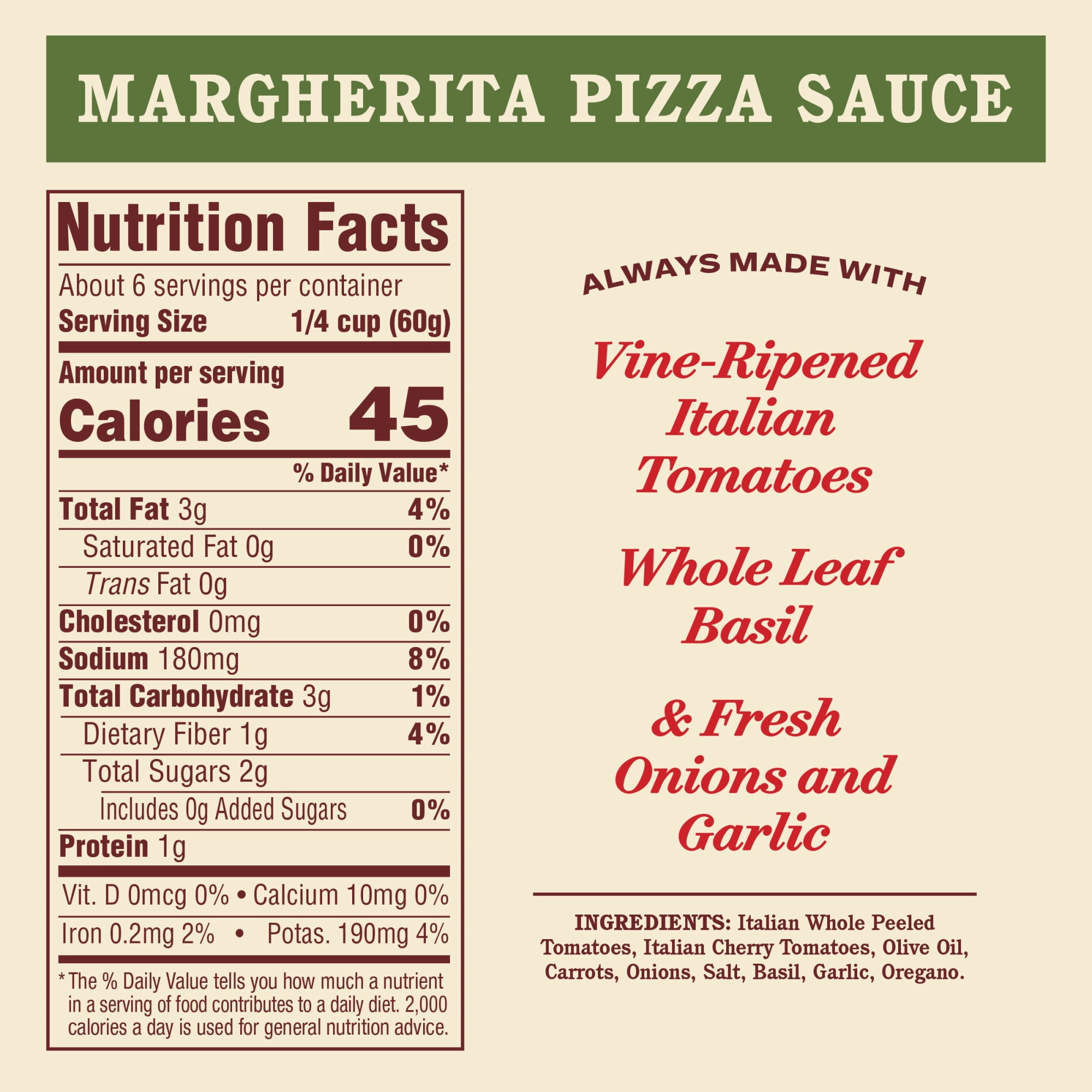 (2 pack) Rao's Homemade Margherita Pizza Sauce Made with Italian Tomatoes, 12.3 oz