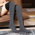 thumbnail image 3 of Bienvenido Thigh High Socks Cotton Striped Over the Knee Socks Long Knee High Warmers Socks for Women, 3 of 5