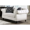 thumbnail image 3 of Furniture of America Luo Glam Fabric Tufted 2-Piece Sofa Set in White, 3 of 8
