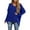 Blue, variant on Ichuanyi Womens Fall Tops, Fashion Womens Solid Color Long Sleeve V Neck Tee Casual Popular Blouse Tops
