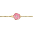 thumbnail image 2 of Bling Jewelry Womens Fashion Long Double Wrap Strand Pink Enamel Flower Clover Necklace Gold Plated 36 Inch Crystal Accents, 2 of 6
