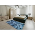thumbnail image 4 of Ahgly Company Indoor Square Abstract Iceberg Blue Persian Area Rugs, 8' Square, 4 of 6