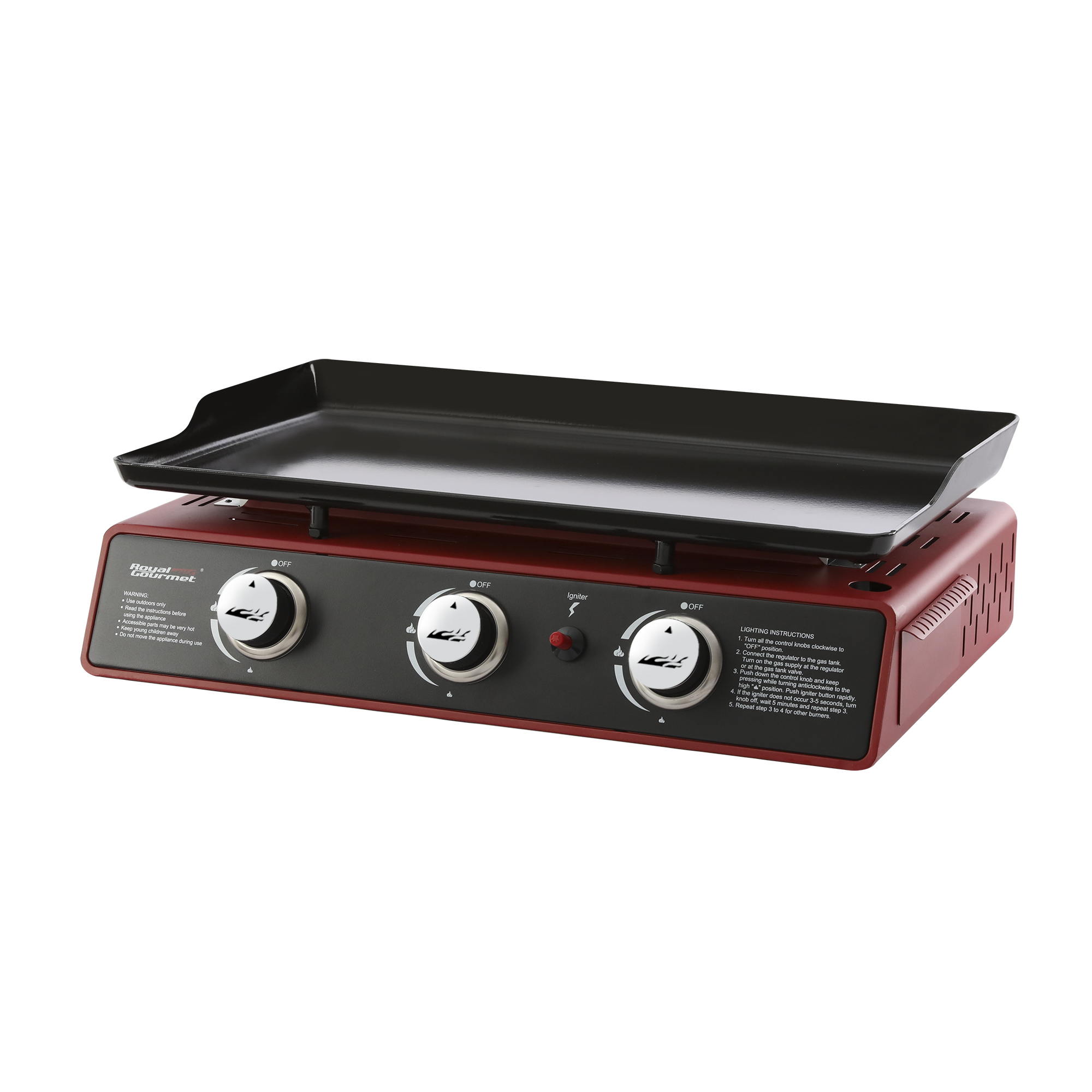 Royal Gourmet 3 Burner PD1301R Portable Tabletop 24" Gas Grill - image 4 of 6
