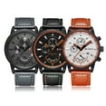 thumbnail image 2 of CURREN Nouvelle Marque Mode Quartz Hommes Montre en cuir PU avec Calendrier 3ATM Étanche Montre-Bracelet Homme Décontractée, 2 of 5