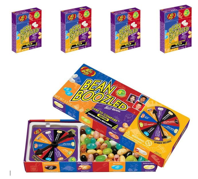 Jelly Belly Bean Boozled Spinner Game and 4 PACK 1.6 oz box refills