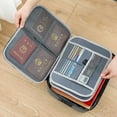 thumbnail image 3 of Document Organizer Briefcase A4 Folder Holder Men's Women's Bag Cover Purse Passport Home Safe Functional File Storage Case, 3 of 5