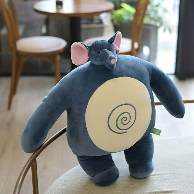 Almohada de oso marrón de cabeza diminuta, almohada de peluche para cabeza pequeña, cuerpo muscular grande, rana de mapache, elefante, abrazo de novio, cojín para silla de cumpleaños