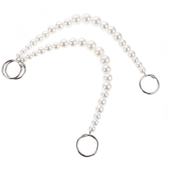 KONTONTY 2-Pack White Decorative Shoe Chains Easy to Attach Stylish Shoe Accessories for Sneakers and Casual Shoes