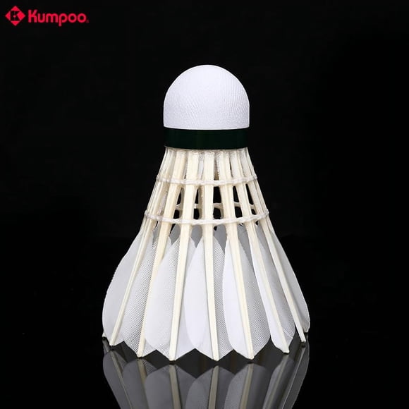 Kumpoo Japan Blue 3 Volant en Plumes de Canard Très Durable, Vitesse 76 Lot de 12, Blanc