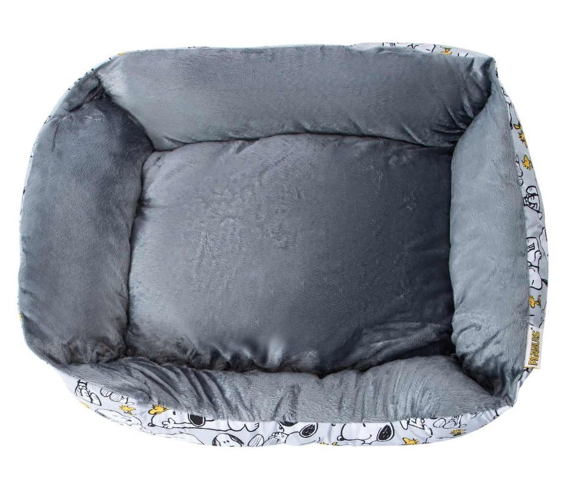 Peanuts Snoopy Super Soft Plush Cuddler Cozy Pet Bed 20" x 16" x 6" for Dogs & Cats, Small Size