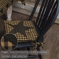 thumbnail image 3 of VHC Brands, Black Star, Cotton, 15x15, Chair Pad, Black, 3 of 5