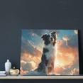 thumbnail image 3 of Kdxio Cloud Border Collie Pattern Canvas Wall Art for Living Room Wall Decor for Bedroom Bathroom Modern Framed Canvas Art Prints Ready to Hang,Horizontal, 3 of 6