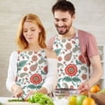 thumbnail image 3 of Pioneer Flower Floral Print Pattern Apron for Women and Men, Cotton Linen Waterproof with Pockets, Adjustable, 33x27 Inch for Kitchen, Gardening, BBQ, Salon, 3 of 6