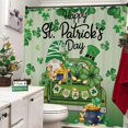 thumbnail image 3 of Newhomestyle St Patricks Day Shower Curtain, 72"X72" Shamrock Shower Curtain, St Patricks Day Bathroom Decor, 3 of 7