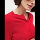 thumbnail image 4 of Cárdigan Corto para Mujer, Suéter de Punto de Larga con Botones para Vestidos y Jeans. Rojo S, 4 of 10