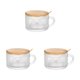 thumbnail image 4 of Cateissary Juego de vasos de vidrio ecológicos - Fácil de limpiar Juego de vasos de vidrio duraderos Taza de desayuno Juego de tazas de té Taza Type1 NO1, 4 of 6