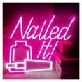thumbnail image 1 of Letrero De Neón Nailed It Con Luz LED Regulable Para Frasco De Esmalte De Uñas Para Salones De Uñas, Barberías, Tiendas De Belleza Y Decoración 37cmx33cm, 1 of 7