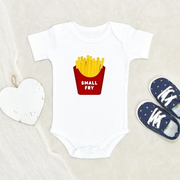 Newbabywishes - Funny Small Fry Foods Baby Clothes for Boys and Girls - Newborn Baby Clothes