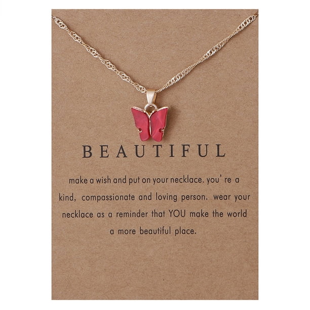 Collar para mujer, Joyas para mujer, Joyas para mujer, Collar dulce, Collar de cadena de clavícula de color acrílico, Un collar