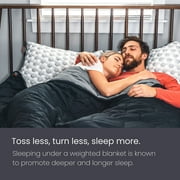 Layla Weighted Blanket with Fleecy Top Layer | 300 Thread-Count | Warm Breathable Fleece Top Layer | Even Weight Distribution | 100% Cotton Bottom Layer | (15 lbs)