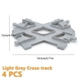 thumbnail image 1 of Train Track Series Compatible With DUPLO 10874 10872 10882 Large Brick Accessories Straight Curved Track Expansion For Kid DIY 4PCS Cross Track L, 1 of 6