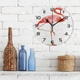 thumbnail image 3 of GZHJMY Funny Flamingo Wall Clock, 10" Silent Non Ticking Round Clock, Oil Painting Easy to Read Clock for Living Room Bedroom Bathroom Home Decor Holiday Gifts, 3 of 7