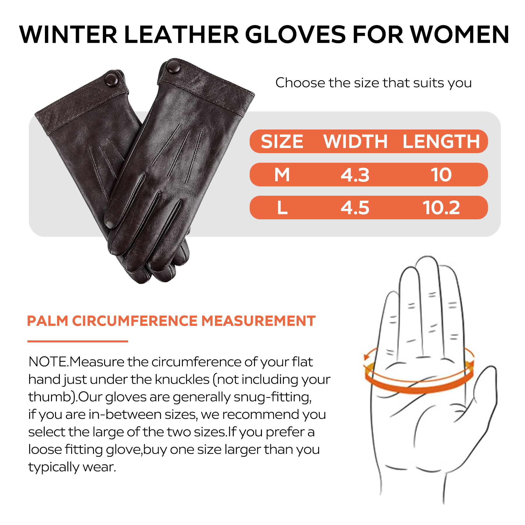 Whiteleopard Men's Winter Sheepskin Leather Gloves, Toasty Touchscreen Texting with Cashmere Lining, Ideal for Driving and Motorcycle Riding - image 3 of 7